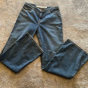 Fibers Jeans Barbara Lesser Womens Size 10 Boot Cut Light Wash Denim Blue W/gems